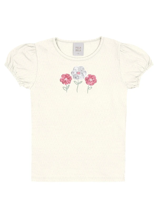 Pulla Bulla - Blusa Cotton Leve Trabalhado Bege
