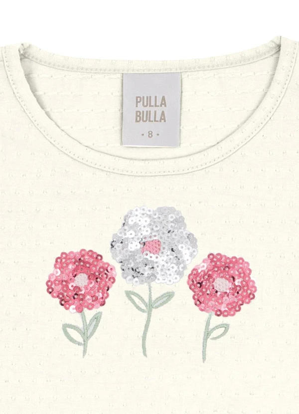 Pulla Bulla - Blusa Cotton Leve Trabalhado Bege 2