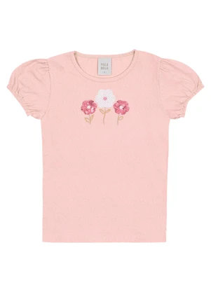 Pulla Bulla - Blusa Cotton Leve Trabalhado Rosa - PULLA BULLA
