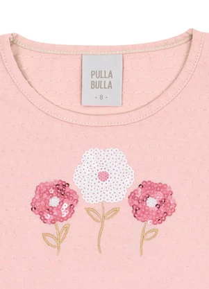 Pulla Bulla - Blusa Cotton Leve Trabalhado Rosa - PULLA BULLA