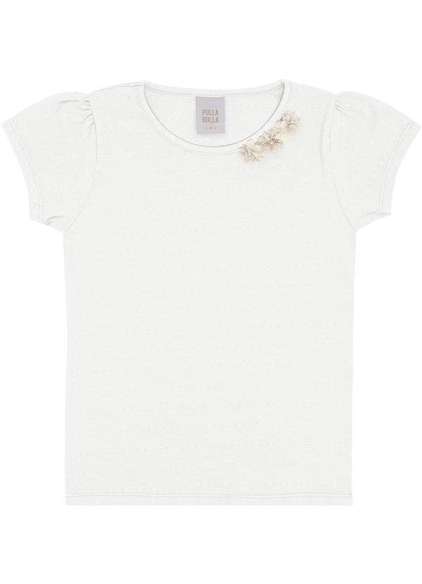 Pulla Bulla - Blusa Cotton Trabalhado Bege 3
