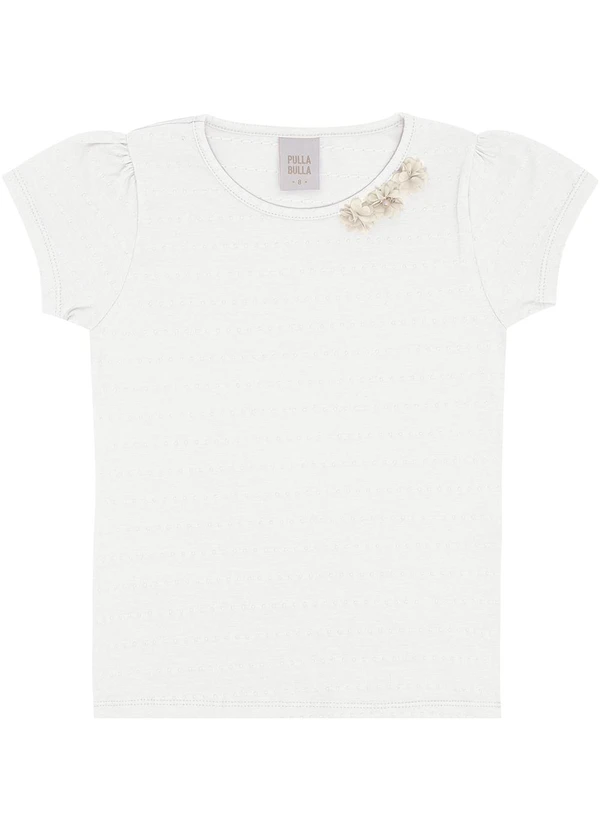 Pulla Bulla - Blusa Cotton Trabalhado Bege 3