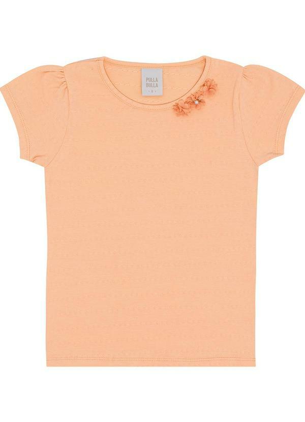 Pulla Bulla - Blusa Cotton Trabalhado Laranja