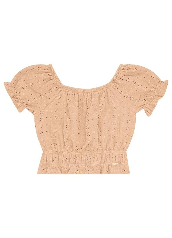 Pulla Bulla - Blusa Crepe Laise e Helanca Laranja 3