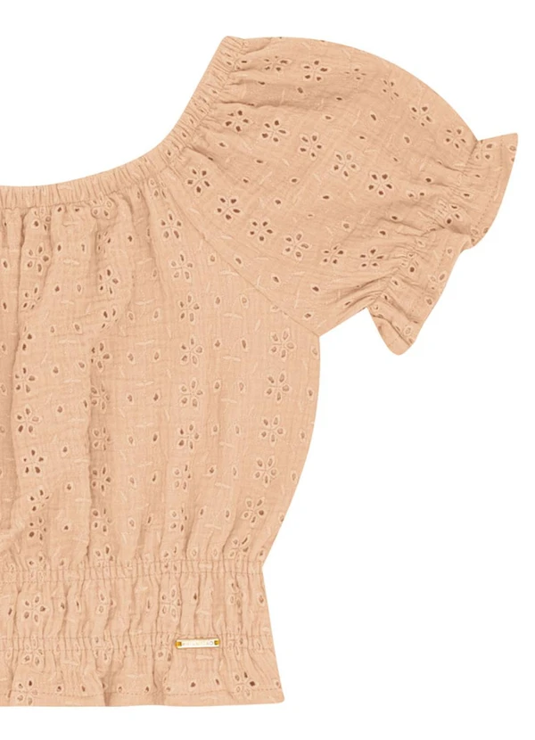 Pulla Bulla - Blusa Crepe Laise e Helanca Laranja 4
