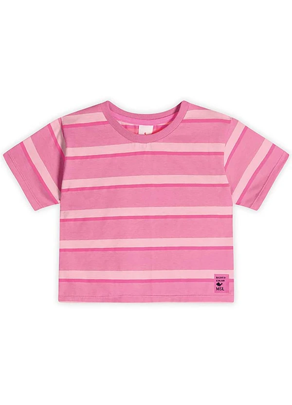 Marisol - Blusa Cropped Antiviral Manga Curta Rosa