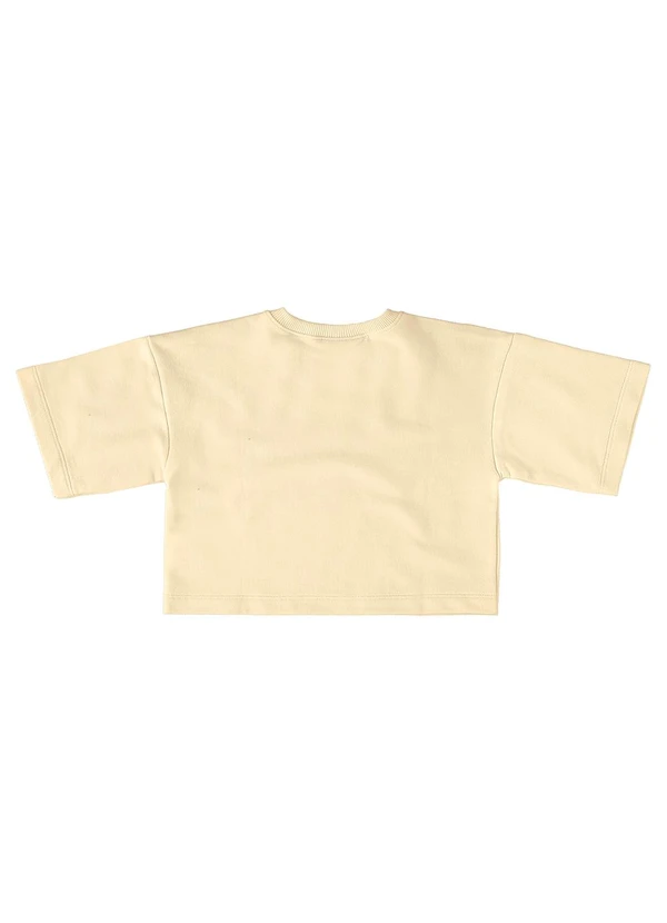 Gloss - Blusa Cropped Básica Infantil Amarelo 2