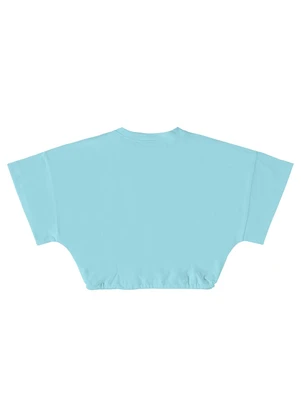 Gloss - Blusa Cropped Básica Infantil Azul - GLOSS