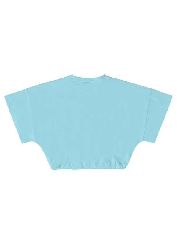 Gloss - Blusa Cropped Básica Infantil Azul 2