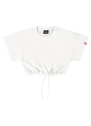 Gloss - Blusa Cropped Básica Infantil Branco - GLOSS