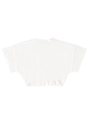 Gloss - Blusa Cropped Básica Infantil Branco - GLOSS