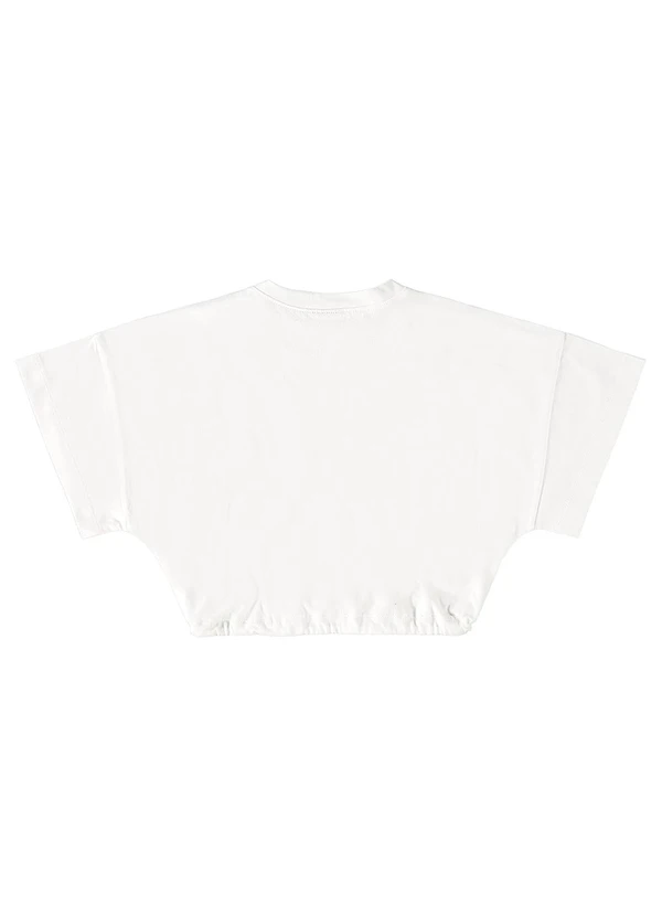 Gloss - Blusa Cropped Básica Infantil Branco 2