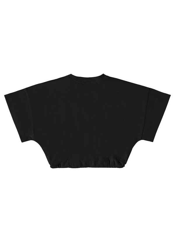 Gloss - Blusa Cropped Básica Infantil Preto 4