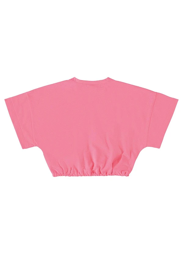 Gloss - Blusa Cropped Básica Infantil Rosa 2