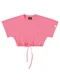 Gloss - Blusa Cropped Básica Infantil Branco - variação: Rosa