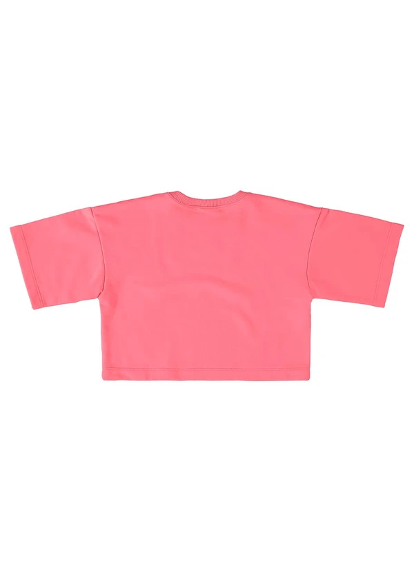 Gloss - Blusa Cropped Básica Infantil Rosa 4