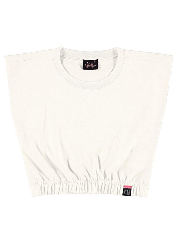 Gloss - Blusa Cropped Curta Juvenil Menina Bege