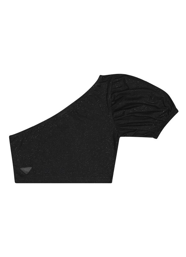 Gloss - Blusa Cropped em Cotton Juvenil Preto 3