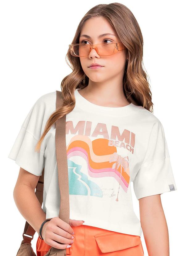 Gloss - Blusa Cropped em Meia Malha Bege