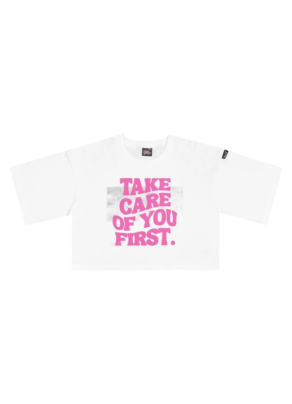 Gloss - Blusa Cropped em Meia Malha Juvenil Branco 3