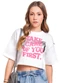 Gloss - Blusa Cropped em Meia Malha Juvenil Branco - variação: Branco