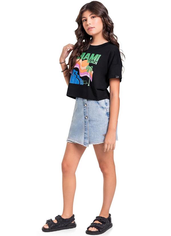 Gloss - Blusa Cropped em Meia Malha Preto 2