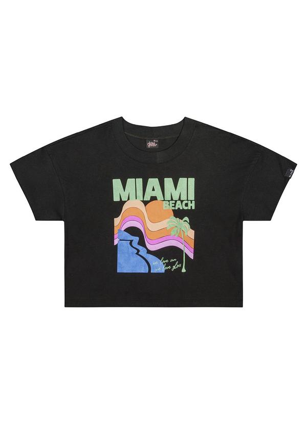 Gloss - Blusa Cropped em Meia Malha Preto 3