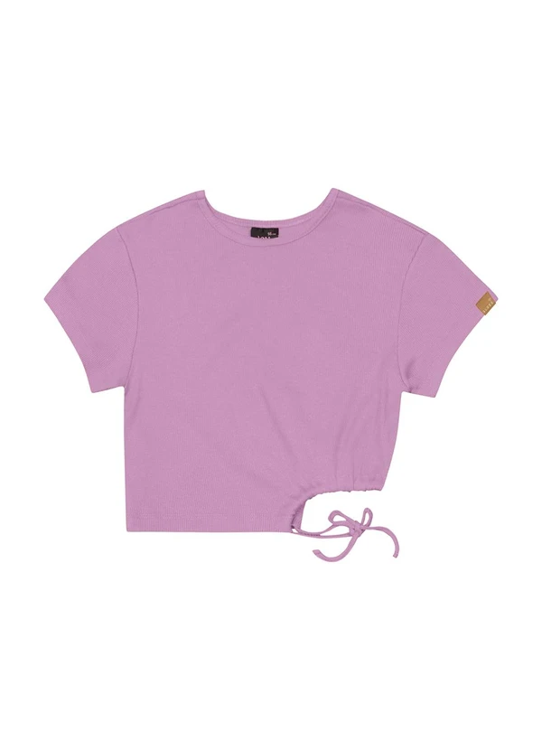 Gloss - Blusa Cropped em Ribaninha Juvenil Roxo