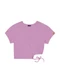 Gloss - Blusa Cropped em Ribaninha Juvenil Laranja - variação: Roxo