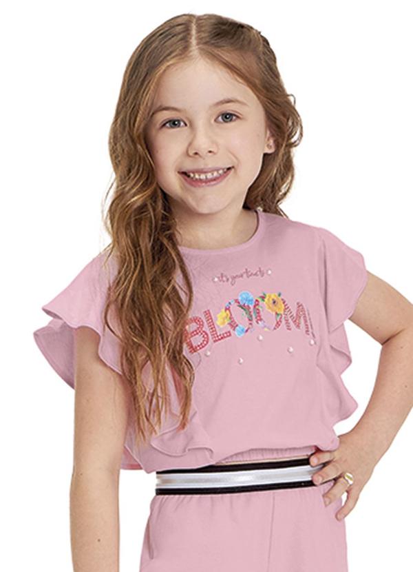 Marisol - Blusa Cropped Menina Rosa