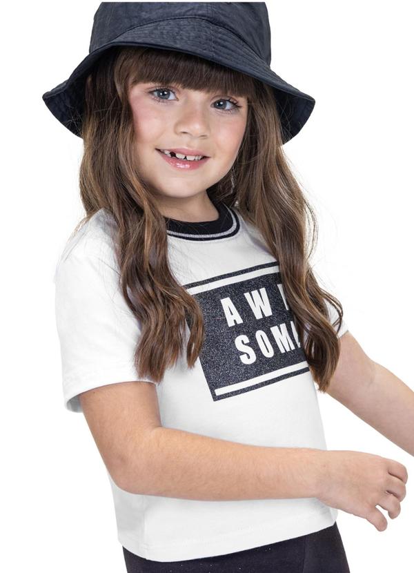 Trick Nick - Blusa Cropped Infantil Branco