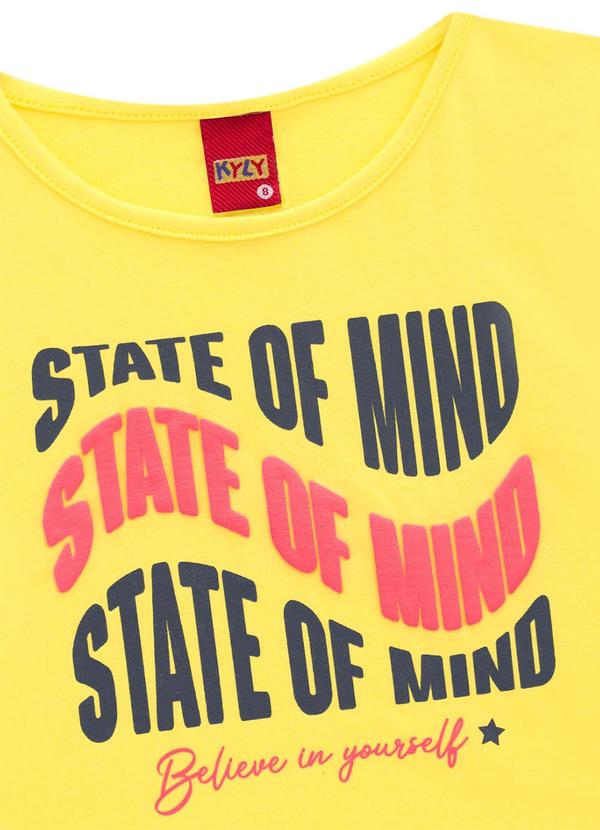 Kyly - Blusa Cropped Infantil Menina Amarelo 2
