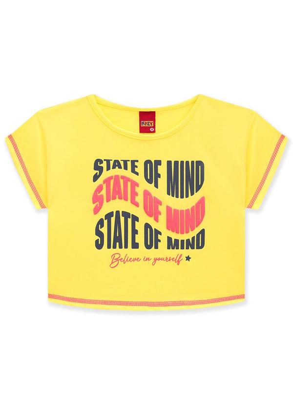 Kyly - Blusa Cropped Infantil Menina Amarelo 3