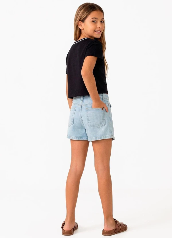 Marisol - Blusa Cropped Infantil Feminina Preto 4