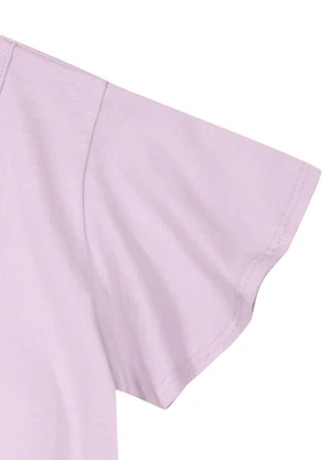 Mundi - Blusa Cropped Infantil Menina em Malha  Lilás - MUNDI