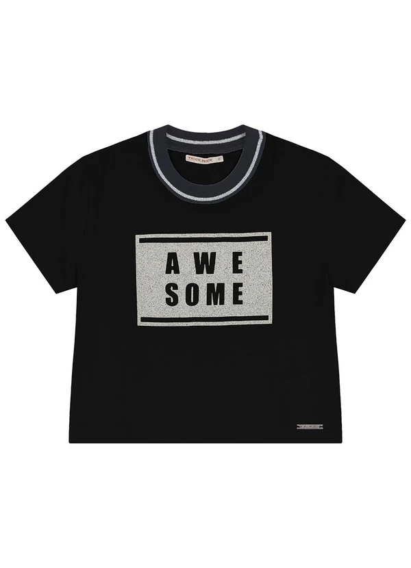 Trick Nick - Blusa Cropped Infantil Preto