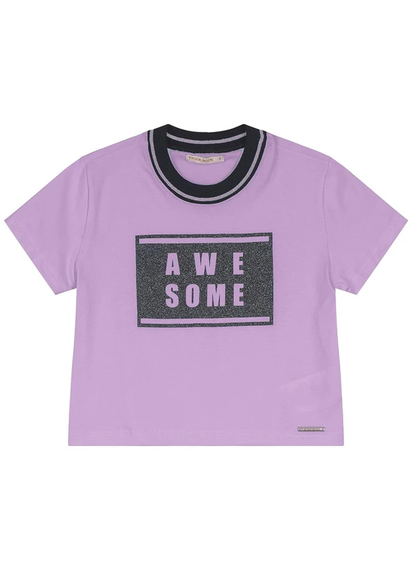 Trick Nick - Blusa Cropped Infantil Roxo