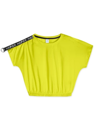 Hapier - Blusa Cropped Juvenil Feminina Amarelo - HAPIER
