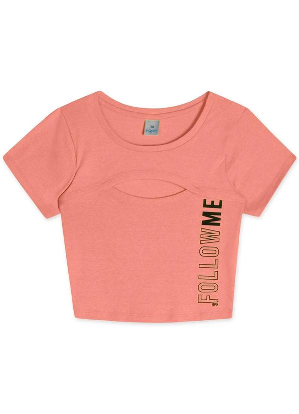 Hapier - Blusa Cropped Juvenil Feminina Laranja