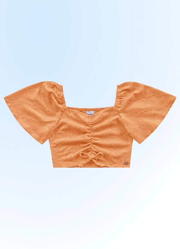 Fakini Kids - Blusa Cropped Laranja