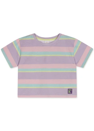 Marisol - Blusa Cropped Manga Curta Aroma Infantil Roxo - MARISOL