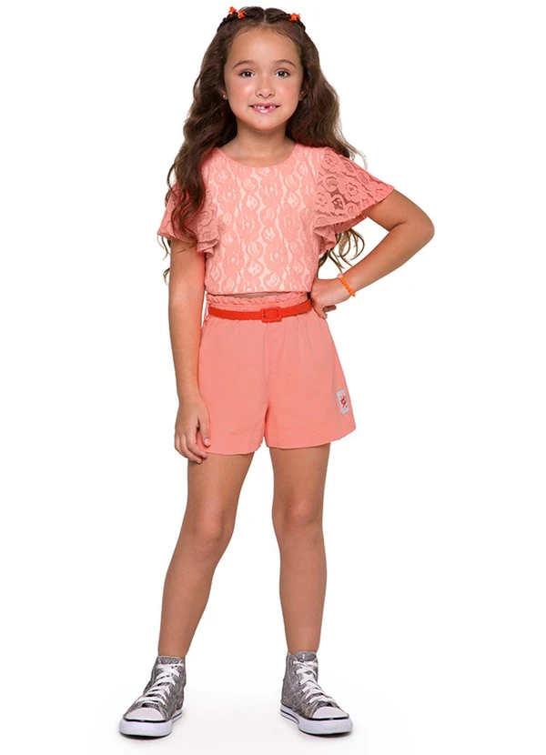 Marisol - Blusa Cropped Renda Feminino Rosa 2