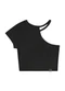 Gloss - Blusa Cropped Ribana Canelada Juvenil Preto - variação: Preto