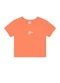 Brandili - Blusa Cropped Teen Menina em Ribana Preto - variação: Laranja
