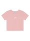 Brandili - Blusa Cropped Teen Menina em Ribana Preto - variação: Rosa