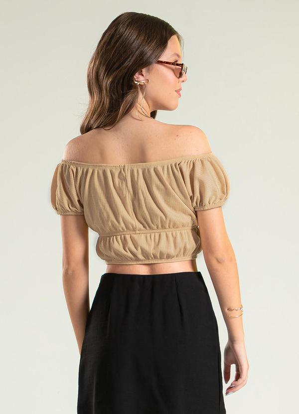 Cativa Teen - Blusa Cropped Tomara que Caia Caramelo 2