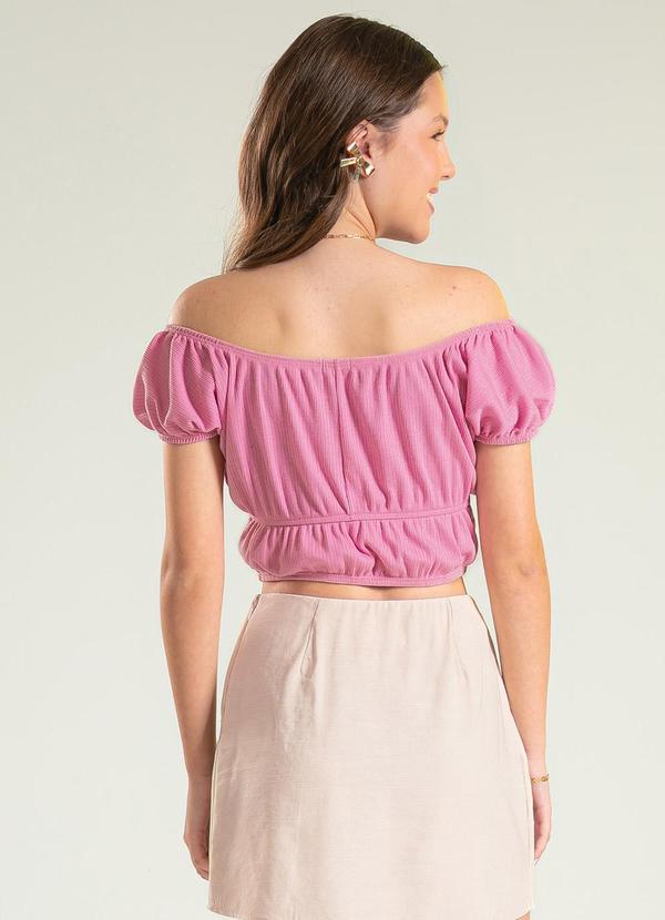 Cativa Teen - Blusa Cropped Tomara que Caia Rosa 2