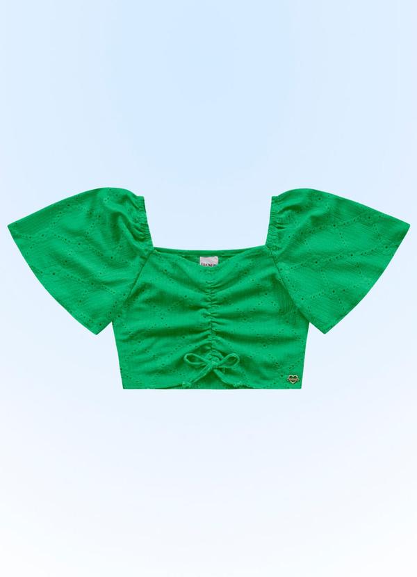 Fakini Kids - Blusa Cropped Verde 1