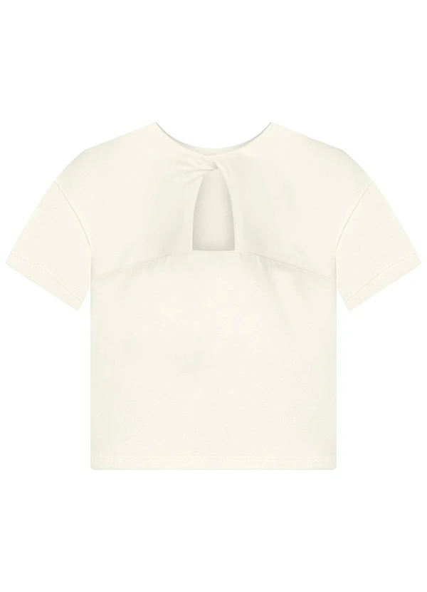 Alakazoo - Blusa de com Torção Posterior Branco 5