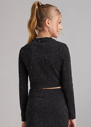 I Am - Blusa de Lurex Black Preto - I AM